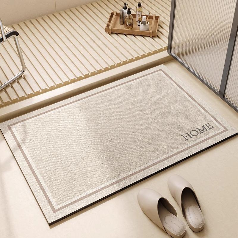 Toilette Badezimmer Bodenmatte Kieselgur Wasseraufnahme Rutschfest Eingangstürmatte Türteppich Toilettenfußmatte Schmutzabweisender Teppich 40x60cm15.7x23.6in von Joom DACH