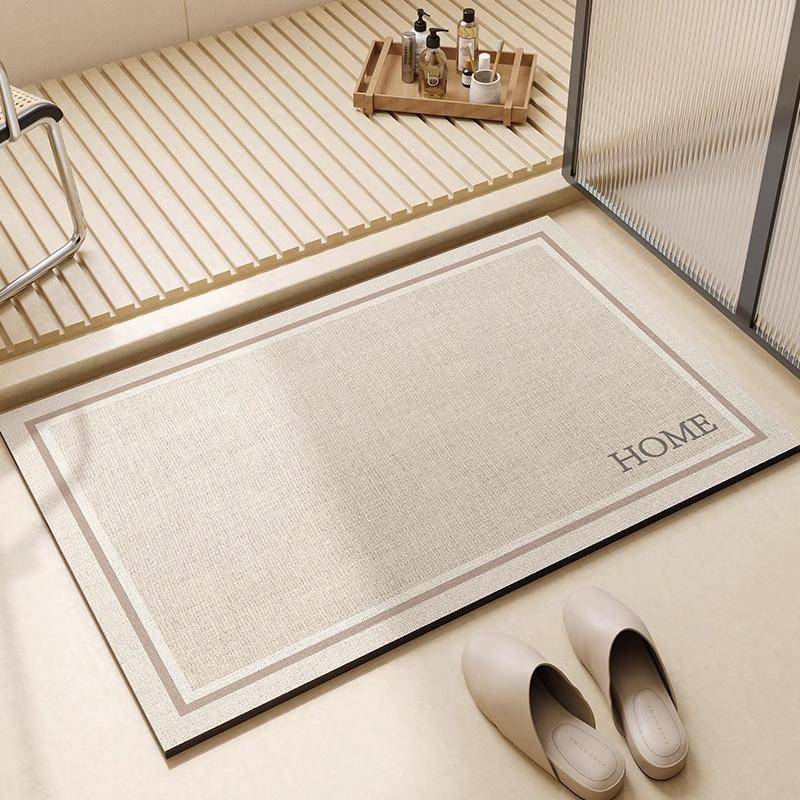 Toilette Badezimmer Bodenmatte Kieselgur Wasseraufnahme Rutschfest Eingangstürmatte Türteppich Toilettenfußmatte Schmutzabweisender Teppich 40x60cm15.7x23.6in von Joom DACH