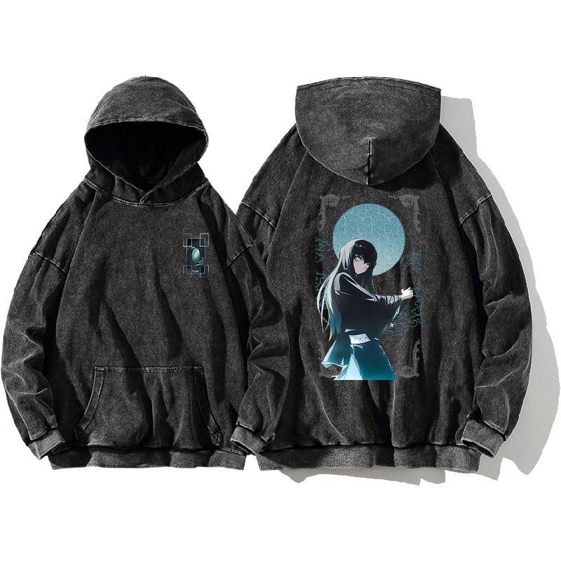 Tokitou Muichirou Print Kapuzenpullover Anime Demon Slayer Streetwear Herren Damen Gewaschene Baumwolle Hoodies Lockerer Pullover Harajuku Sweatshirt L von Joom DACH