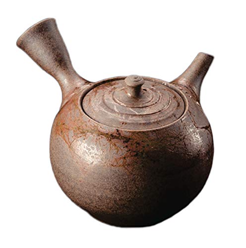 Tokoname Ware Teekanne Jin 17 Karbonisierter runder Mogake Teeausgießer 300ml Keramik Teesieb Meisterprodukt Made in Japan Holzbox mit Schnur T1886 von Joom DACH