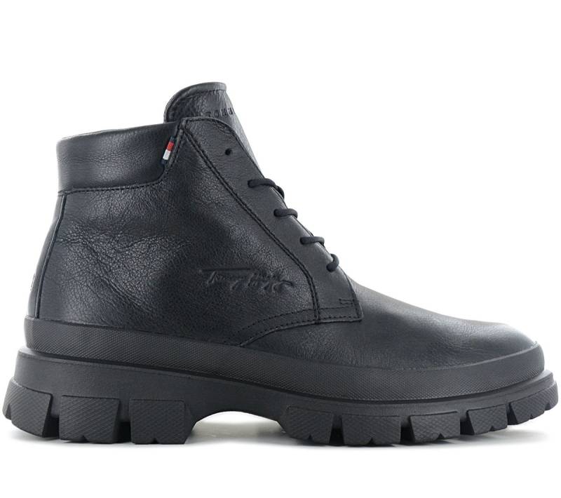 Tommy Hilfiger Warm Chunky Leather Hybrid Boot - Herren Winter Stiefel Leder Schwarz FM0FM03799-BDS ORIGINAL EU 42 UK 8 schwarz von Joom DACH