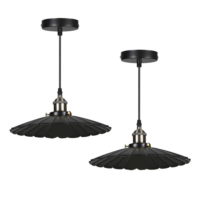 Tomshine AC110V Retro Pendelleuchten E26 Sockel Vintage Kronleuchter Hängelampe 2 Packs schwarz von Joom DACH