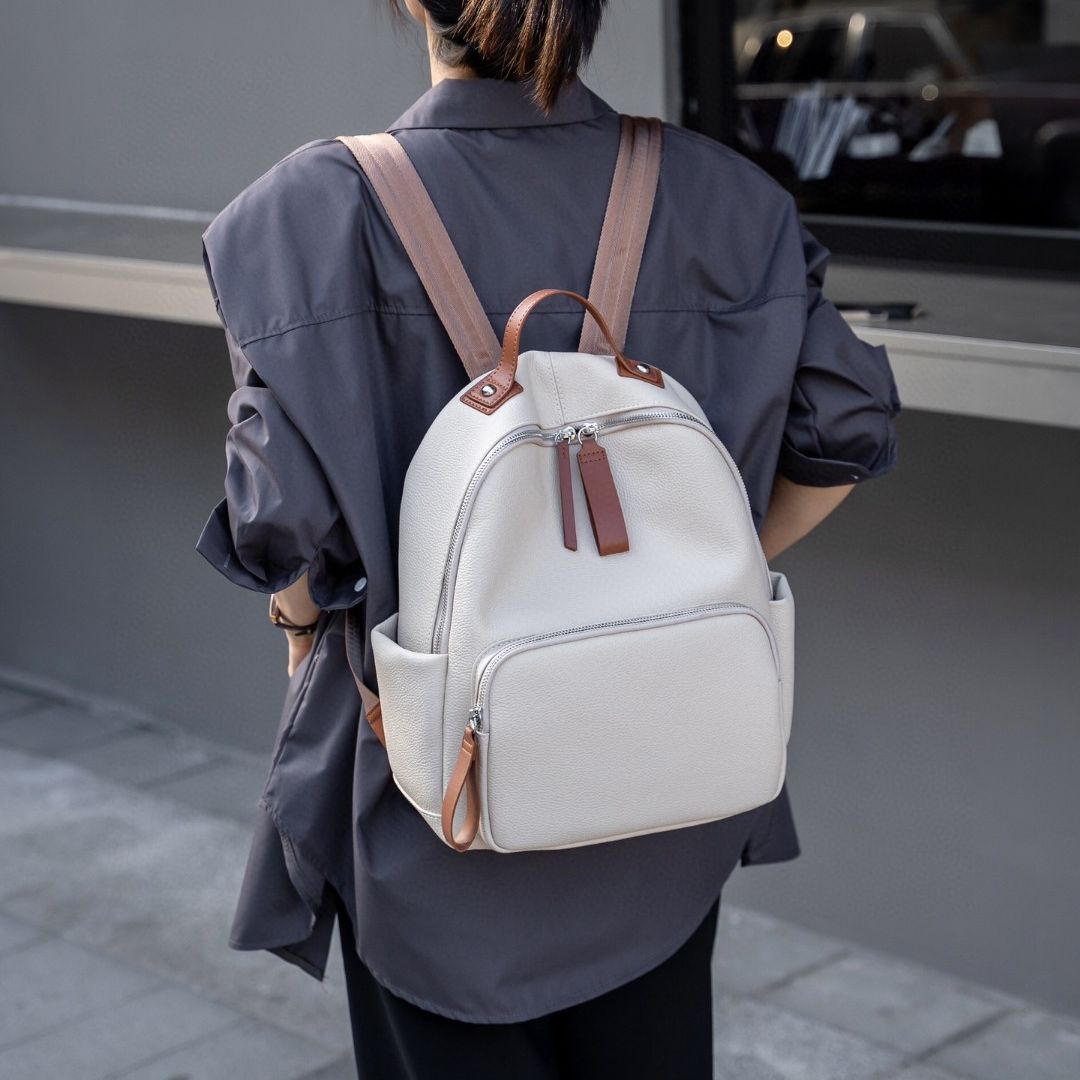 Top Layer Leder Rucksack Damen Rucksack Isn Bookish Schultasche Reiserucksack Computertasche Damen 33*30*11CM von Joom DACH