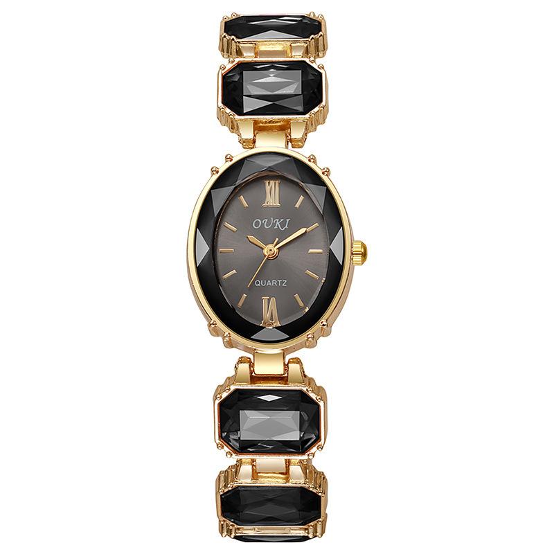 Top Luxus Damen Uhren Mode Armband Armband Damen Quarz Armbanduhr Beste Geschenke Uhr für Elegante Frau schwarz von Joom DACH