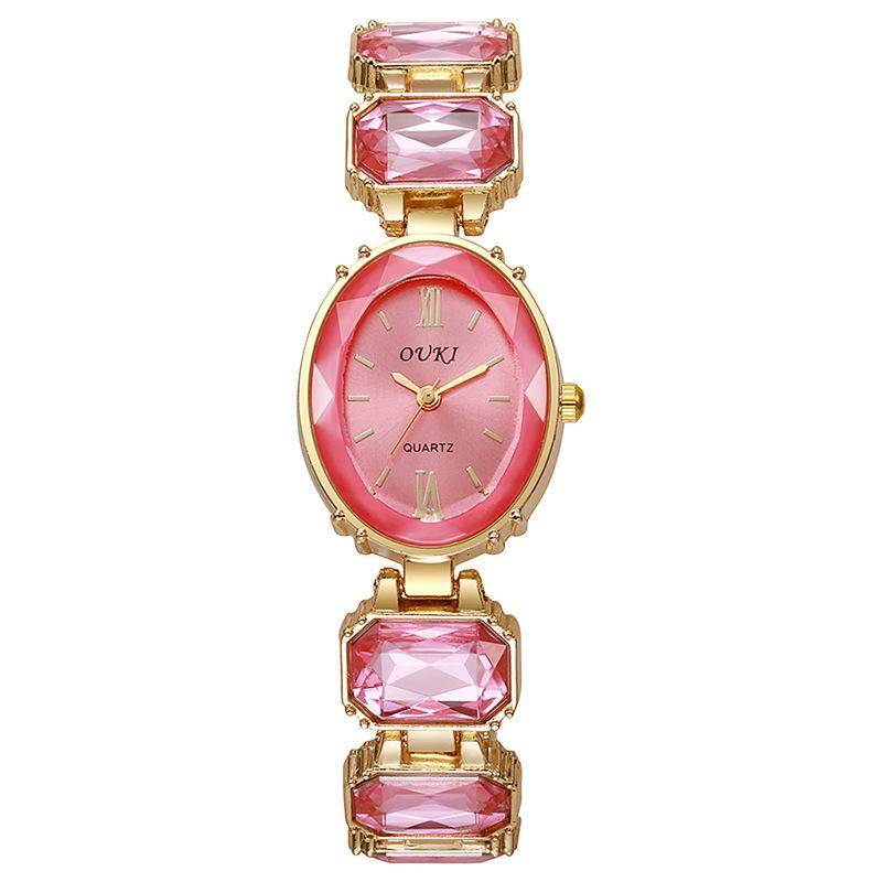 Top Luxus Damen Uhren Mode Armband Armband Damen Quarz Armbanduhr Beste Geschenke Uhr für Elegante Frau rosa von Joom DACH