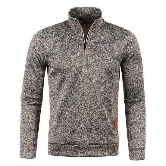 Top-Pullover, langärmelig, warm, weich, trendig, schlicht, lässig, lockere Passform, Herren-T-Shirt zum Einkaufen L kaffeebraun von Joom DACH
