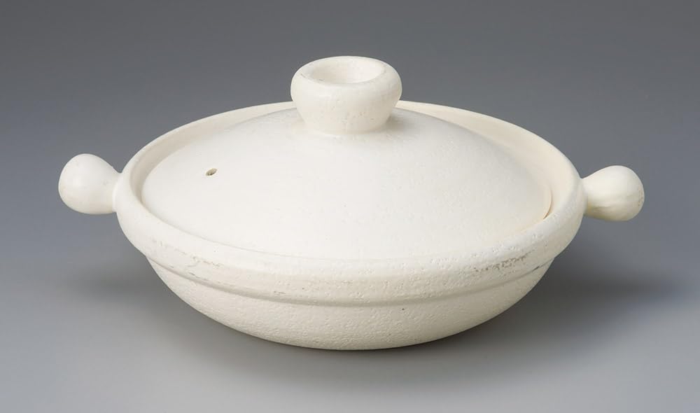 Topf Steinguttopf 28 x 22 x H13cm Steinguttopf im westlichen Stil Japanischer und westlicher Topf Banko Ware Ale-net (Weiß) (klein) weiß von Joom DACH