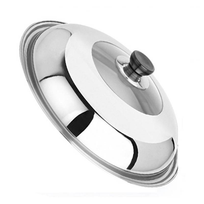 Topfdeckel, Küchenbedarf, Edelstahl, mit Knopf 38CM von Joom DACH