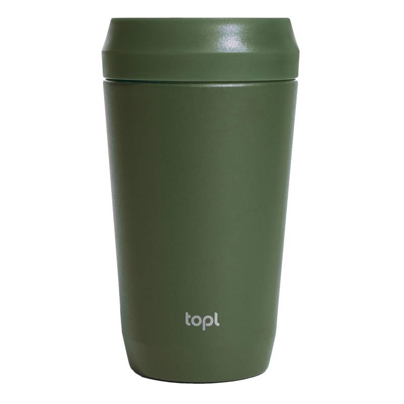Topl Patentierter 360° Deckel Recycelter Edelstahl 354ml Becher One Size grün von Joom DACH