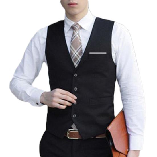Tops Herren Klassische formelle Business Slim Fit Kette Weste Anzug Männliche Kleidung Weste 6XL schwarz Tops Herren Klassische formelle Business Slim Fit Kette Weste Anzug Männliche Kleidung Weste 6XL schwarz von Joom DACH