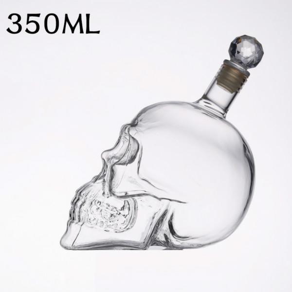 Totenkopf-Flasche, Wodka-Flasche, 350 ml, 550 ml, 1000 ml, Dekanter, Weinglas von Joom DACH