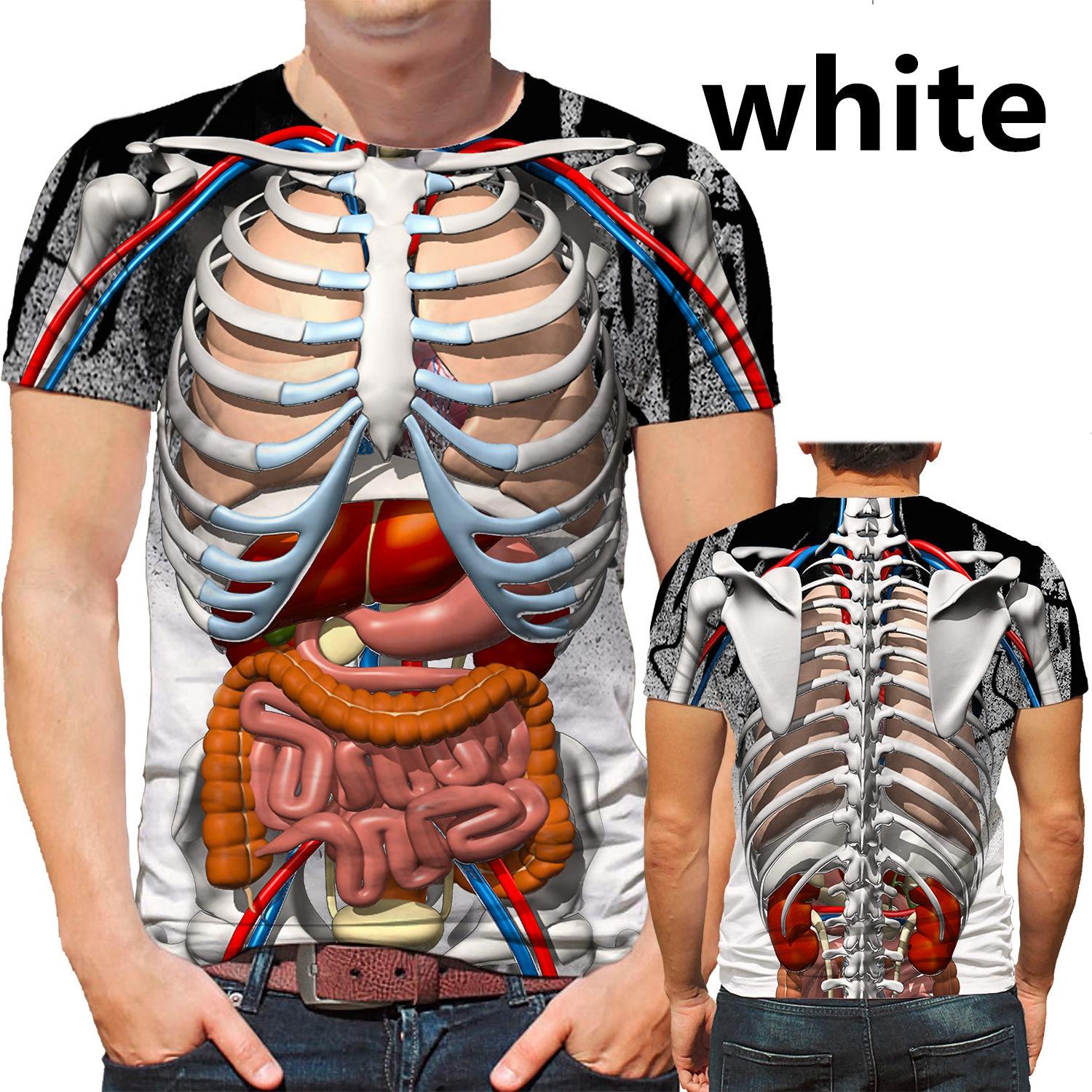 Totenkopf T-Shirt Herren Gothic Skelett 3D Gedruckt Lustiges Herren T-Shirt Innere Organe T-Shirt Mode Kurzarm Kleidung XS Totenkopf T-Shirt Herren Gothic Skelett 3D Gedruckt Lustiges Herren T-Shirt Innere Organe T-Shirt Mode Kurzarm Kleidung XS von Joom DACH