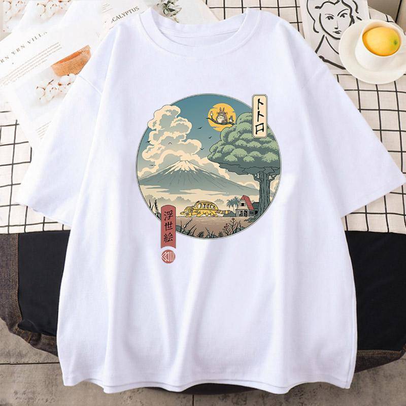 Totoro Studio Ghibli Chihiros Reise ins Zauberland Mode Hochwertiges T-Shirt Designer Streetwear Herren T-Shirt Streetwear Herrenkleidung 2XL weiß von Joom DACH
