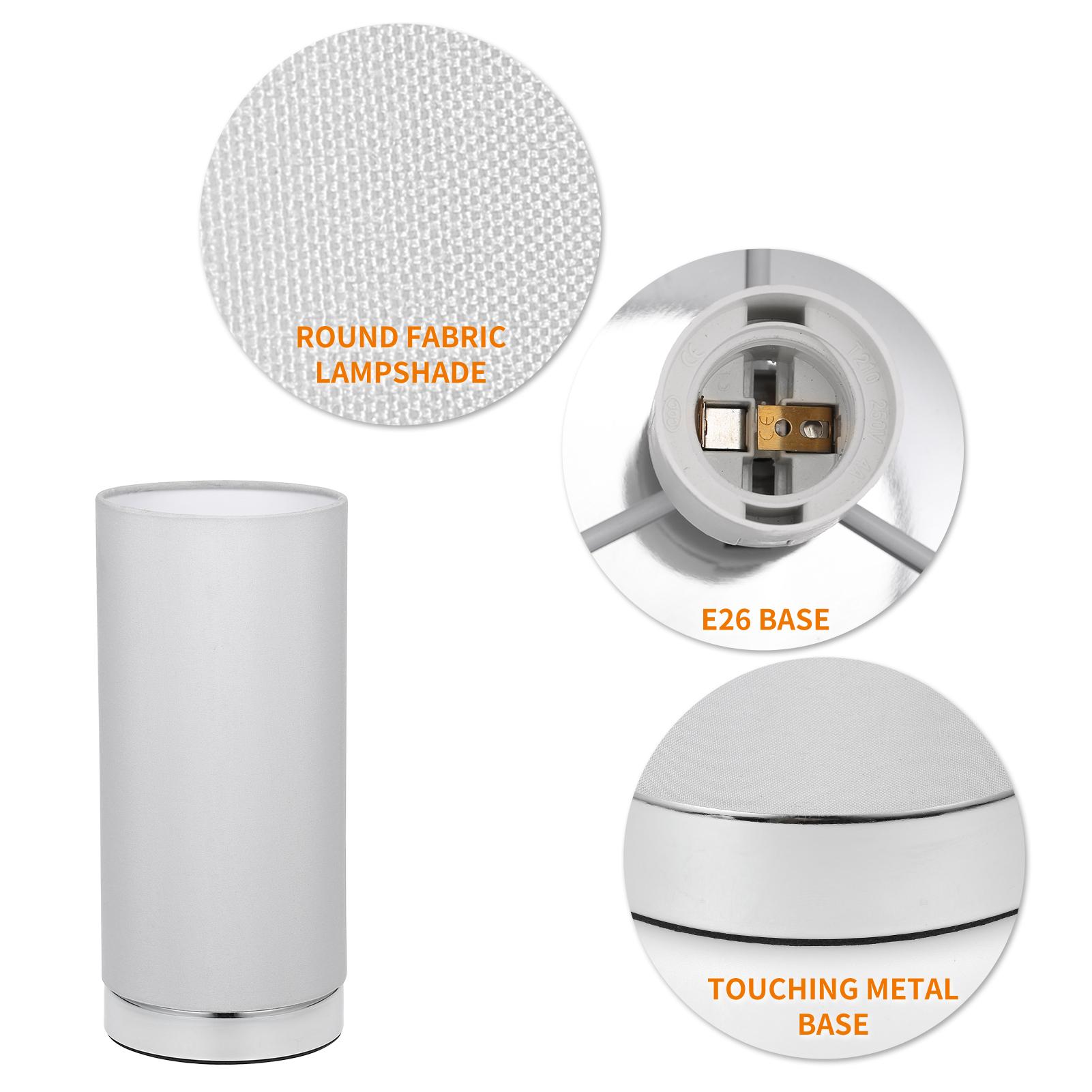 Touching Control Tischleuchte Nachttischlampe 3-fach dimmbar Schreibtischlampe Moderne Nachttisch-Nachtlampe mit US Plug von Joom DACH