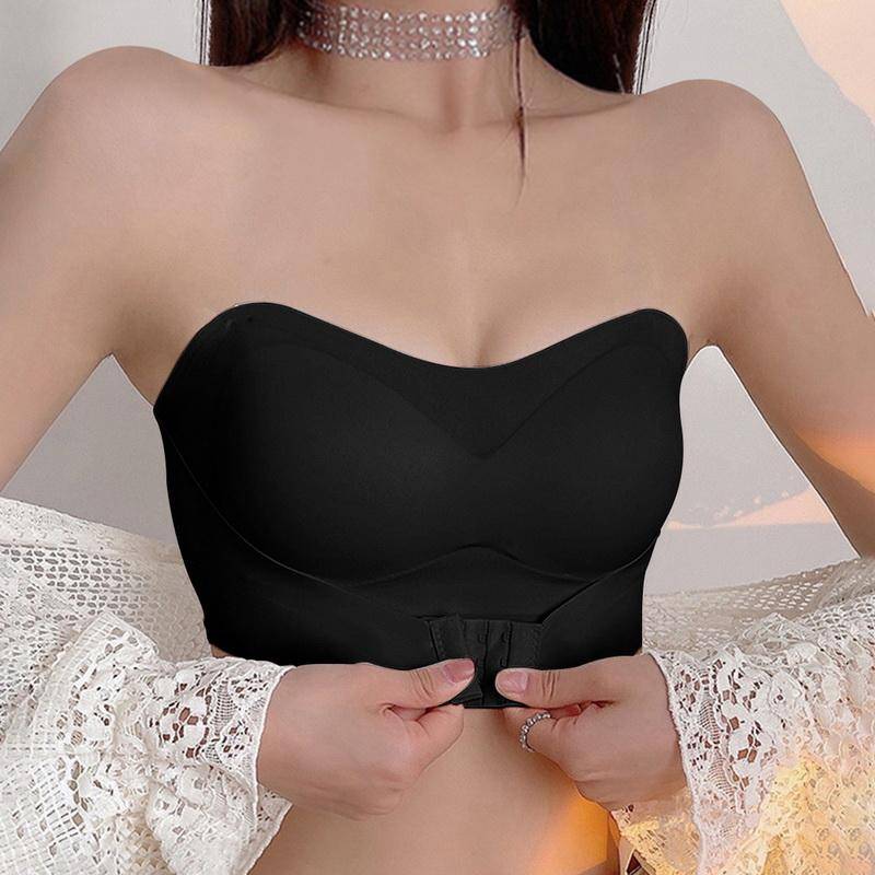 Trägerloser BH, große Größe, Push-Up-BH, dünner Abschnitt, Spitze, rutschfeste Unterwäsche, unsichtbarer BH-Lift, schöner Rücken, weibliche Dessous S schwarz Trägerloser BH, große Größe, Push-Up-BH, dünner Abschnitt, Spitze, rutschfeste Unterwäsche, unsichtbarer BH-Lift, schöner Rücken, weibliche Dessous S schwarz von Joom DACH