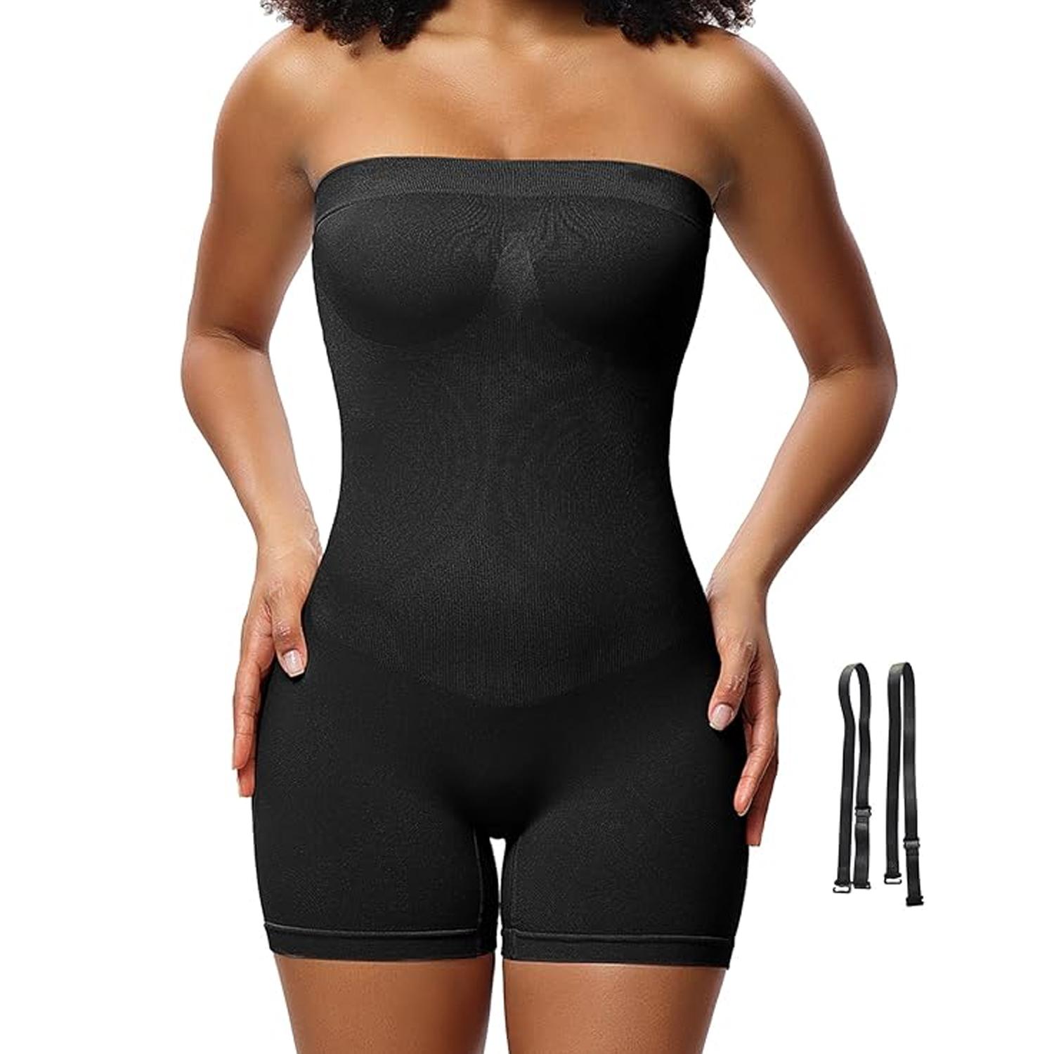 Trägerloser Shapewear-Bodysuit für Damen, Bauchkontrolle, Ganzkörper-Shaper-Bodysuit unter Kleidern, nahtloses Korsett, Po-Lifting-Shapewear XXXL von Joom DACH