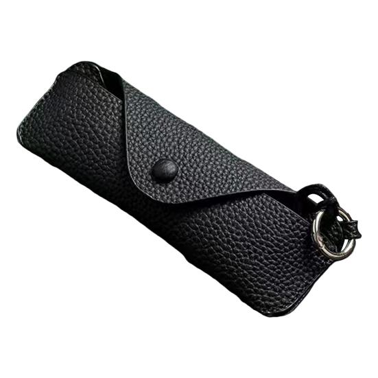 Tragbare Brillen-Aufbewahrungstasche mit Umhängeband, weiches Kunstleder, Sonnenbrillen-Etui für Damen und Herren, Myopie-Brillen-Organizer, Outdoor-Reise-Brillen-Tragetasche schwarz von Joom DACH