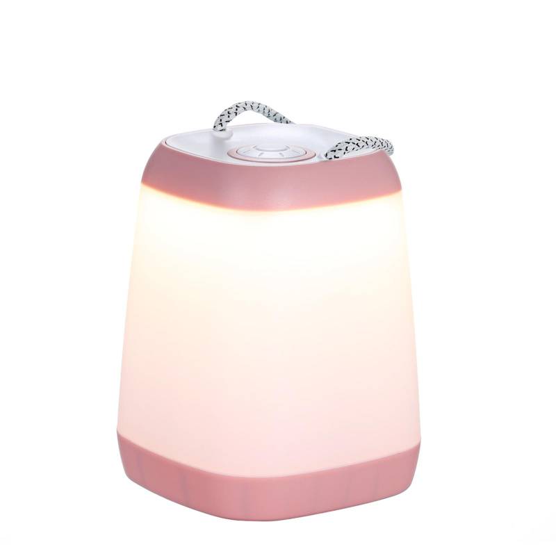 Tragbare Nachtlicht-Nachttischlampe mit einfachem Tragegurt, 30/60/100 einstellbare Helligkeit, Batterie External Battery rosa von Joom DACH