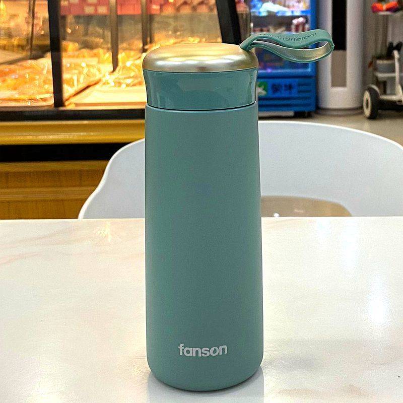 Tragbare Wassertasse Thermosbecher 370ml Isolierflaschen Tragbare Edelstahl Thermosbecher Wasserflasche Reise Teebecher Büro Thermoskanne Tasse 370ml von Joom DACH