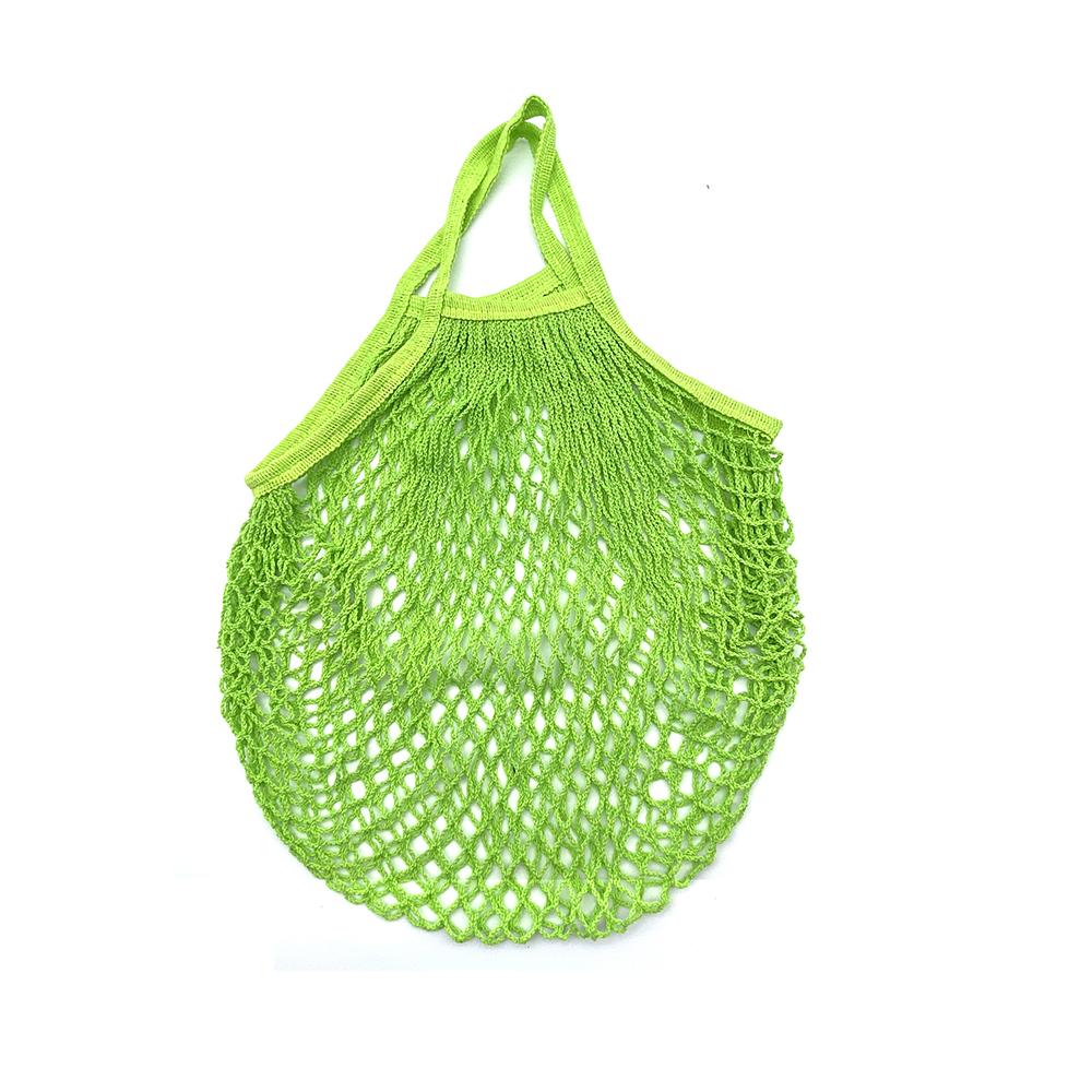 Tragbare wiederverwendbare Einkaufstüten für Obst und Gemüse, Baumwollnetz, String-Organizer, Handtasche, kurzer Griff, Netz-Einkaufstüten, Tragetasche Fruit green von Joom DACH