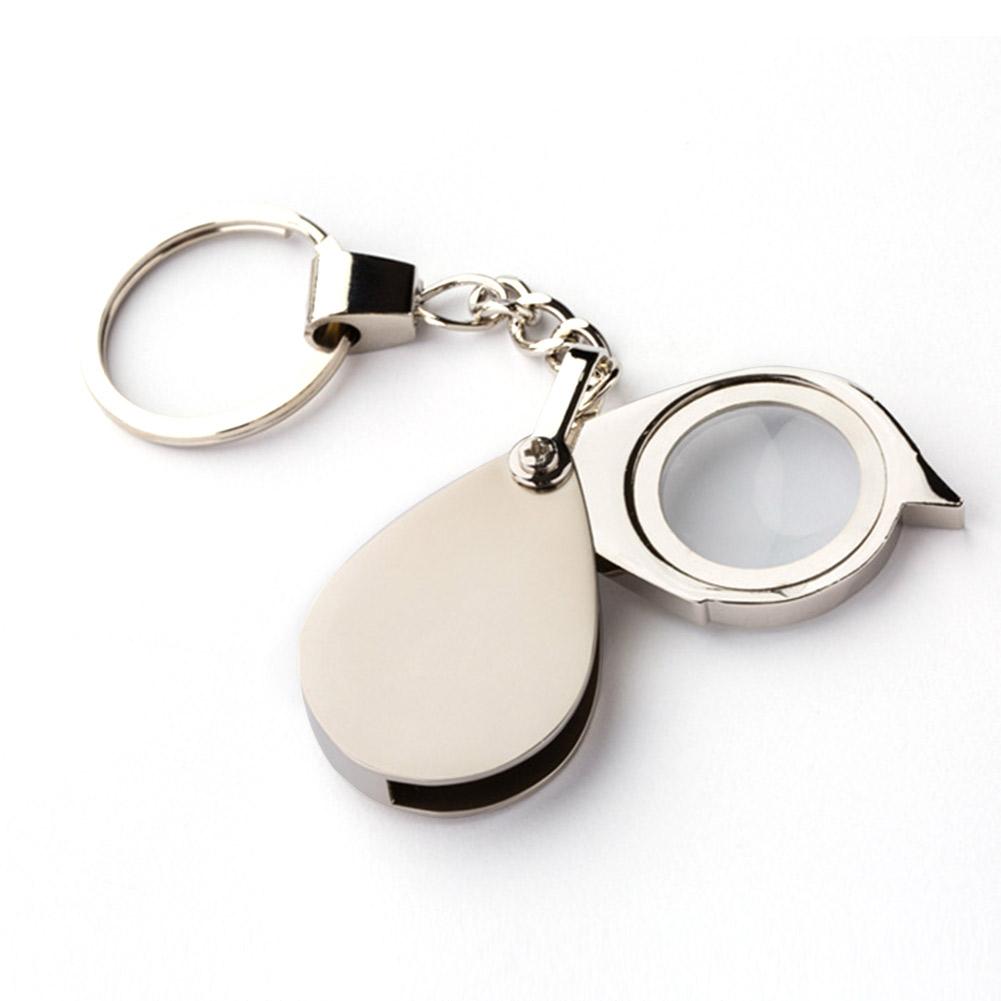 Tragbarer 10-fach faltbarer Schlüsselanhänger, Mini-Lupe, Schlüsselanhänger oder lange Kette, Lupe, Schmuck, langlebig, Lupe, Taschenwerkzeug, Geschenkzubehör Key Chain von Joom DACH