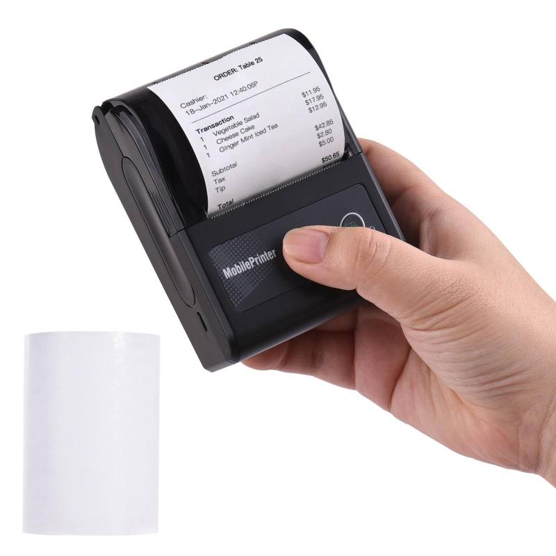 Tragbarer 58-mm-2-Zoll-Wireless-BT-Thermo-Rechnungsbelegdrucker Mini-Mobil-POS-Druckerunterstützung von Joom DACH