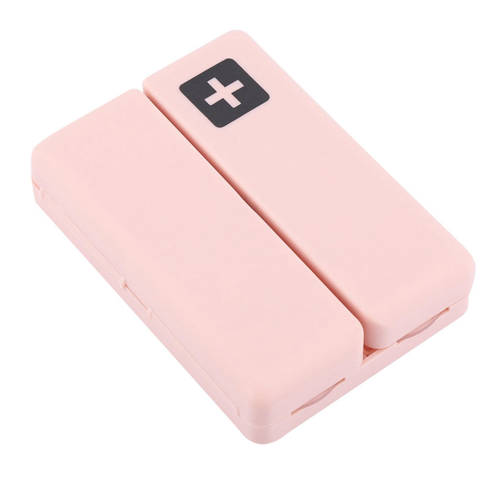 Tragbarer Medikamentenkoffer, faltbarer magnetischer Pillendosen-Organizer mit 7 Fächern(Rosa) rosa von Joom DACH