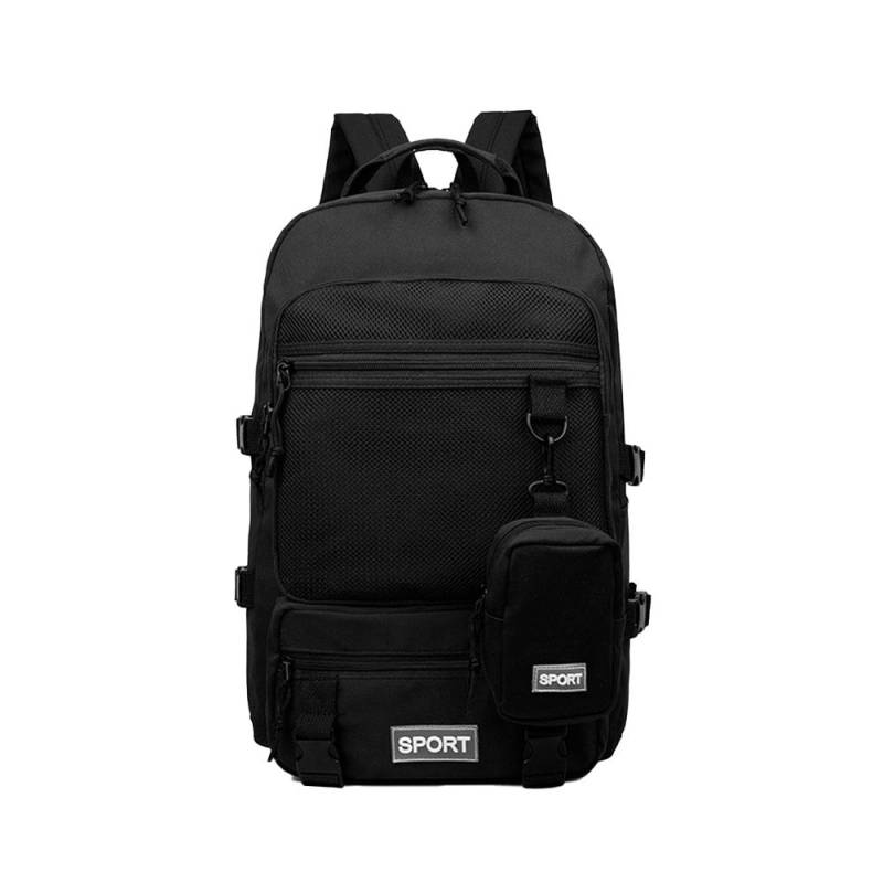 Tragbarer Rucksack, Camping-Reisetasche, großer Tagesrucksack mit Münzfach für Männer und Frauen beim Camping schwarz von Joom DACH