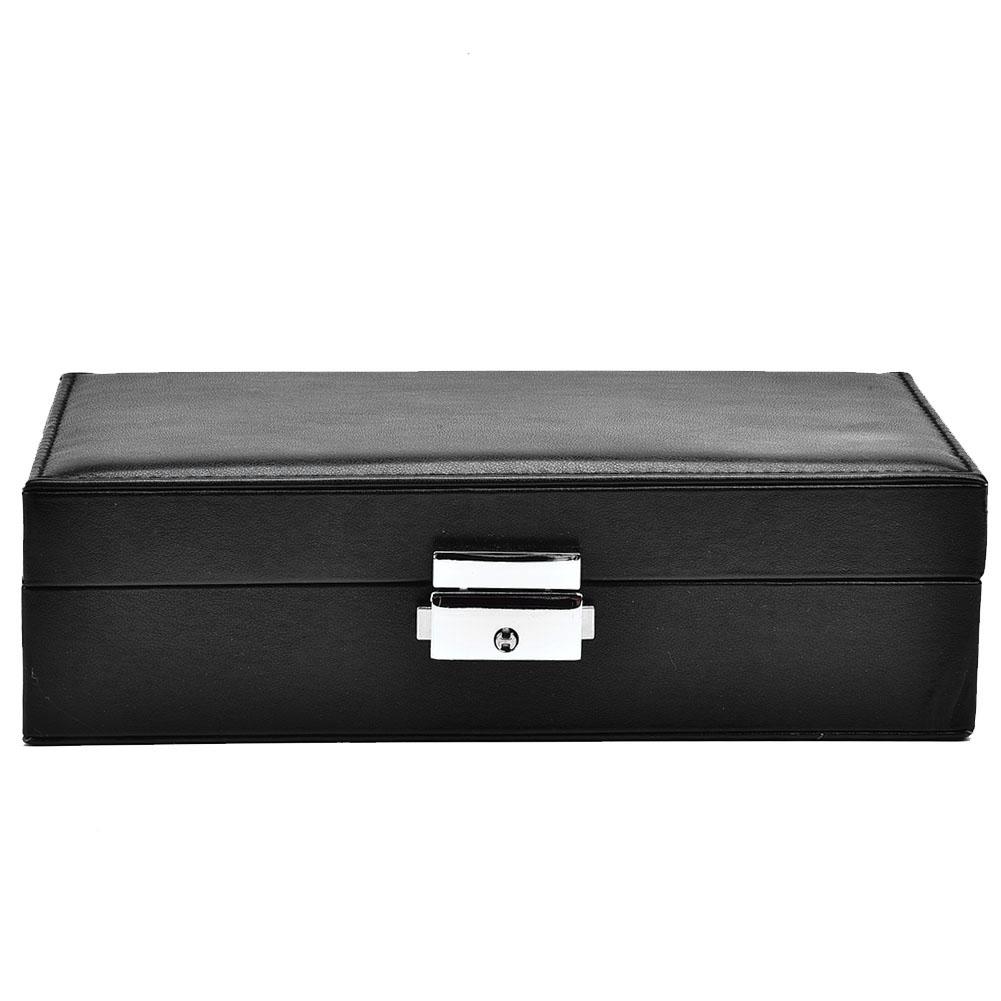 Tragbarer Schmuckschatulle-Organizer aus PU-Leder für Ohrringe und Halsketten mit großer Kapazität von Joom DACH