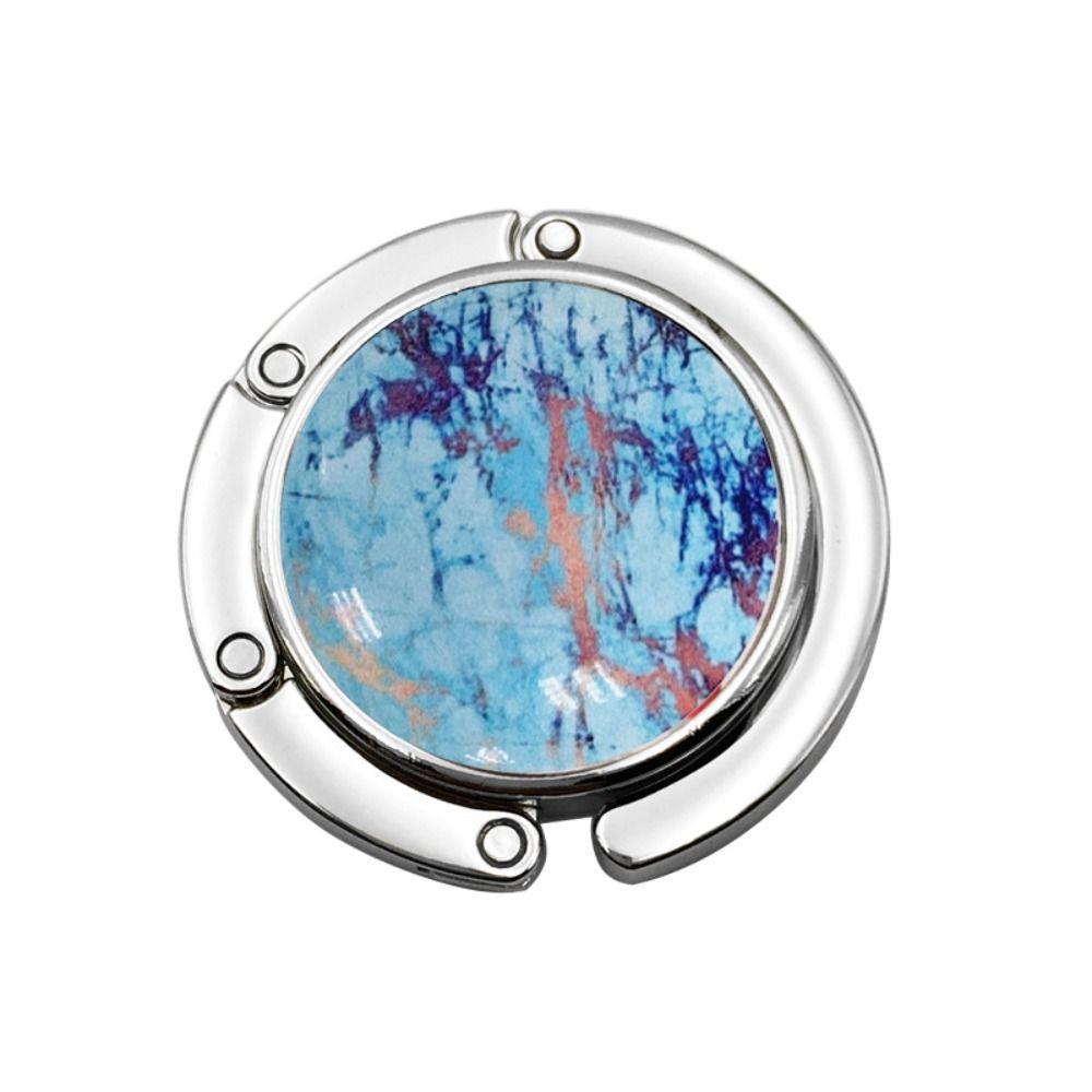 Tragbarer Taschenhalter, Schreibtisch-Hängegestell, Geldbörse, faltbarer Handtaschenhaken, Aktentaschen-Aufhänger hellblaue von Joom DACH