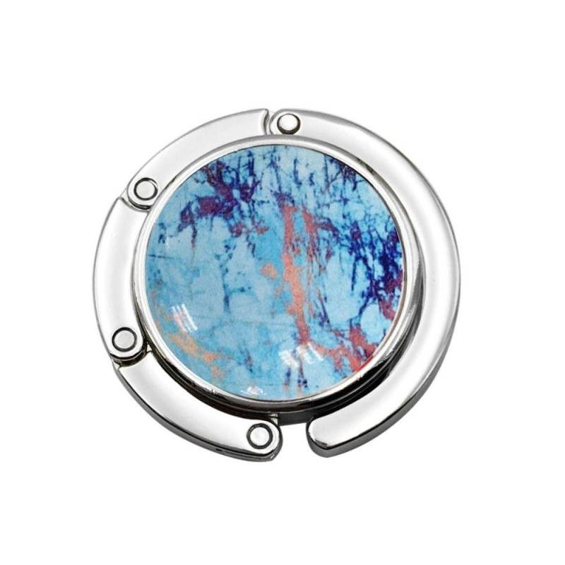 Tragbarer Taschenhalter, Schreibtisch-Hängegestell, Geldbörse, faltbarer Handtaschenhaken, Aktentaschen-Aufhänger hellblaue von Joom DACH