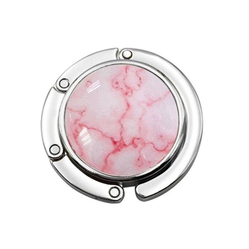 Tragbarer Taschenhalter, Schreibtisch-Hängegestell, Geldbörse, faltbarer Handtaschenhaken, Aktentaschen-Aufhänger rosa von Joom DACH