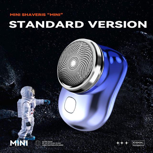Tragbarer elektrischer Rasierer, Mini-Heard-Trimmer, Bartrasierer, Kolbenschneiderkopf, wiederaufladbare Messer, Rasierer für Männer blau von Joom DACH