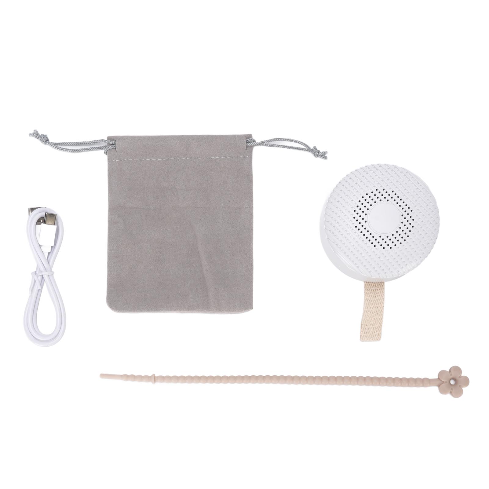 Tragbares Geräuschgerät für Baby 12 Geräusche Wiederaufladbares Reise-Weißes Rauschen-Gerät mit Nachtlicht weiß von Joom DACH