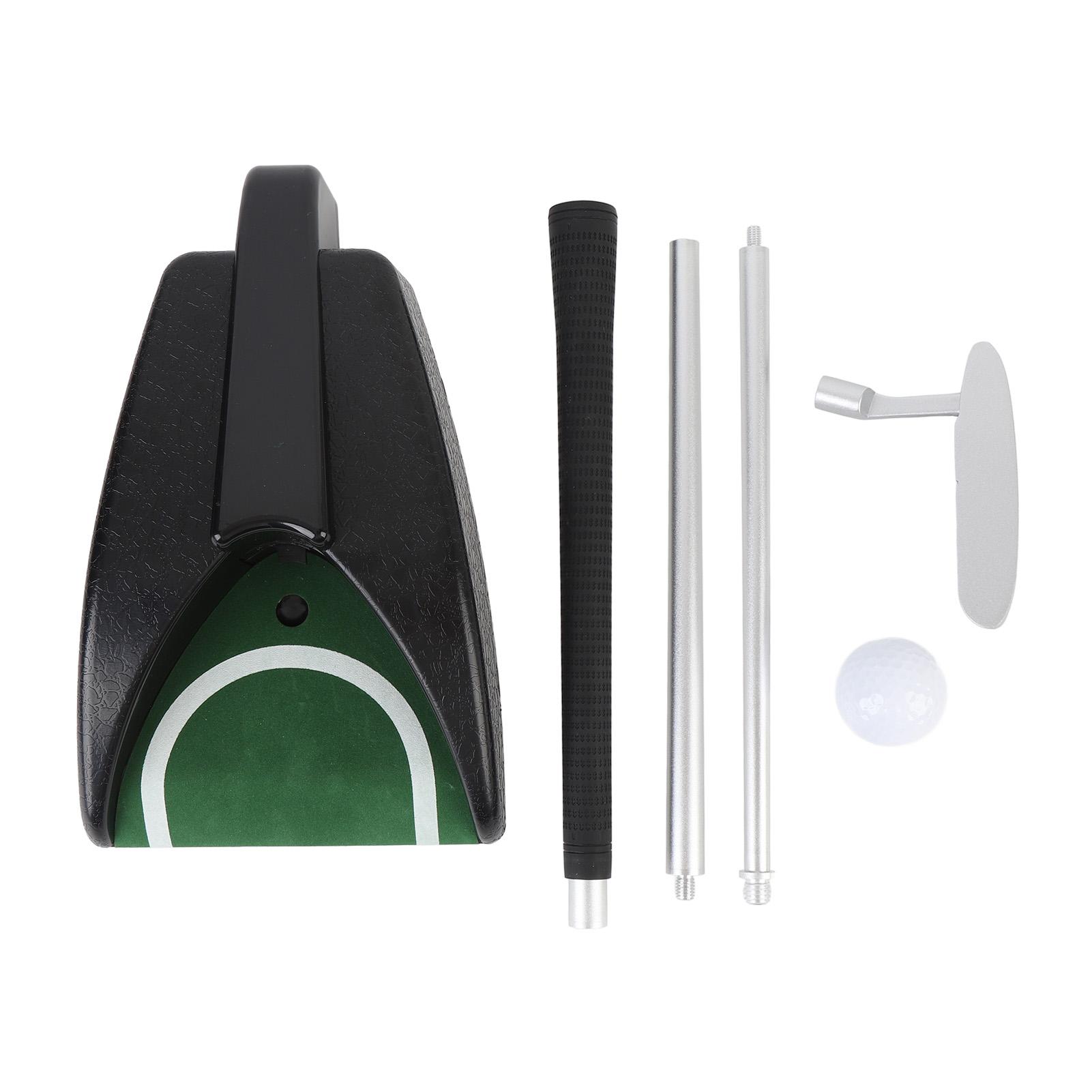 Tragbares Putter-Set TPE-Legierung Rechtshand-Putter mit automatischem Ballrücklauf Putting-Becher PU-Leder von Joom DACH