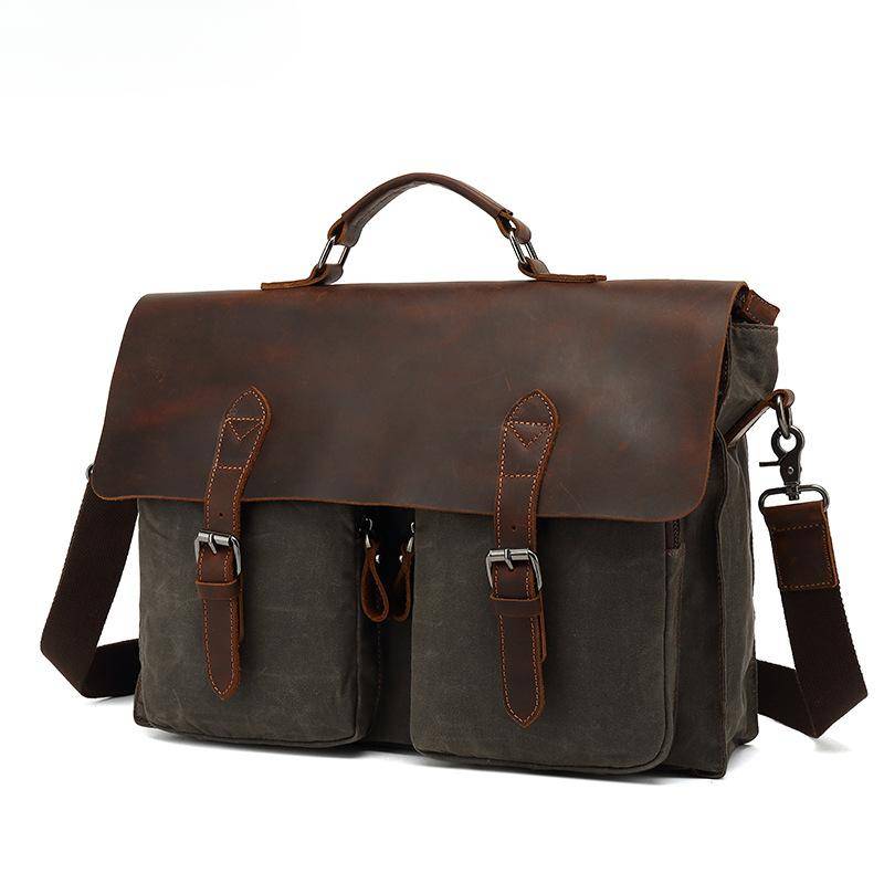 Tragen einer Aktentasche Herren Business One Shoulder Oblique Straddle Außerhalb des Pakets Reise Oblique Back Electric Head He is a size 14. von Joom DACH