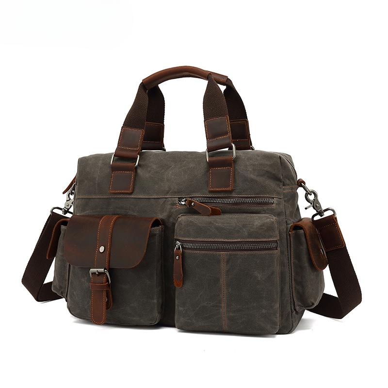 Tragen einer Aktentasche Herren Business One Shoulder Oblique Straddle Außerhalb des Pakets Reise Oblique Back Electric Head He is a size 14. von Joom DACH