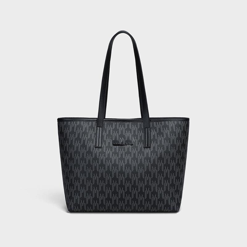 Tragetasche Frühling/Sommer Schwarzer Trüffel Pendler Damen Tasche Premium Sense Schultertasche von Joom DACH