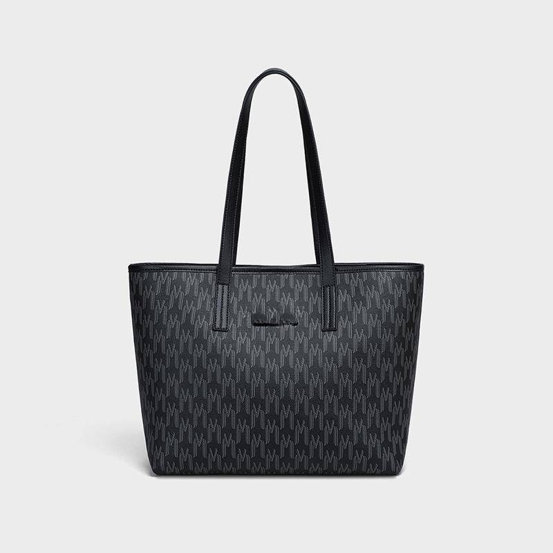 Tragetasche Frühling/Sommer Schwarzer Trüffel Pendler Damen Tasche Premium Sense Schultertasche von Joom DACH