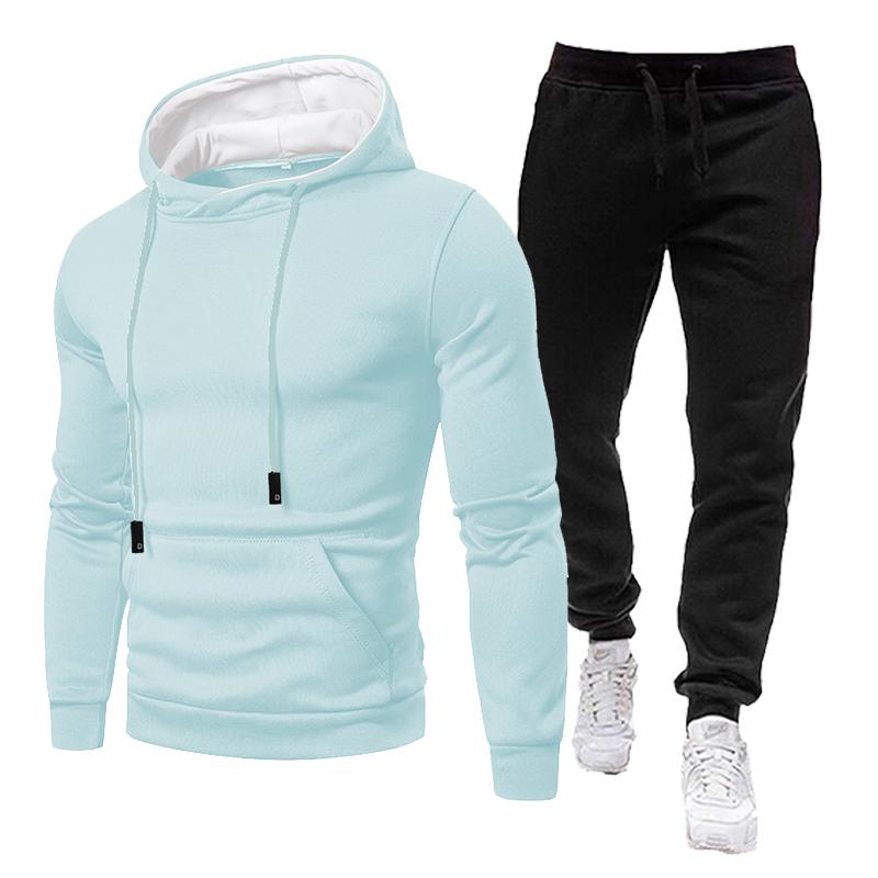 Trainingsanzug Männer Sets Winter Hoodies + Hosen 2 Stück Set 2021 Herren Marke Jogger Jogginghose Anzug Männlich L von Joom DACH