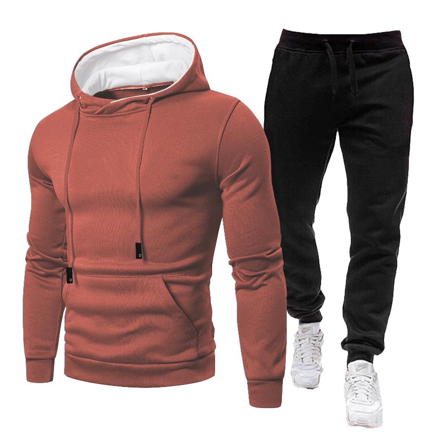 Trainingsanzug Männer Sets Winter Hoodies + Hosen 2 Stück Set 2021 Herren Marke Jogger Jogginghose Anzug Männlich S von Joom DACH