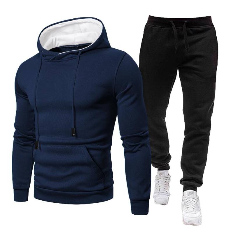 Trainingsanzug Männer Sets Winter Hoodies + Hosen 2 Stück Set 2021 Herren Marke Jogger Jogginghose Anzug Männlich XXXL von Joom DACH