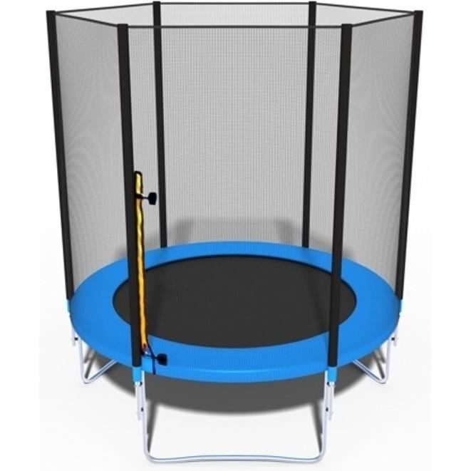 Trampolin - blau - 183 cm - mit Sicherheitsnetz - außen - für Kinder blau von Joom DACH