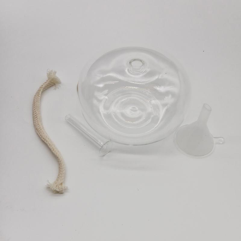 Transparente Klarglas-Öllampe, handgefertigter Kerzenständer aus Glas, Candlelight Dinner Kerzenhalter S von Joom DACH