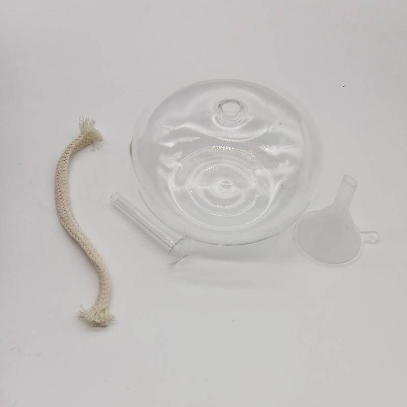 Transparente Klarglas-Öllampe, handgefertigter Kerzenständer aus Glas, Candlelight Dinner Kerzenhalter S von Joom DACH