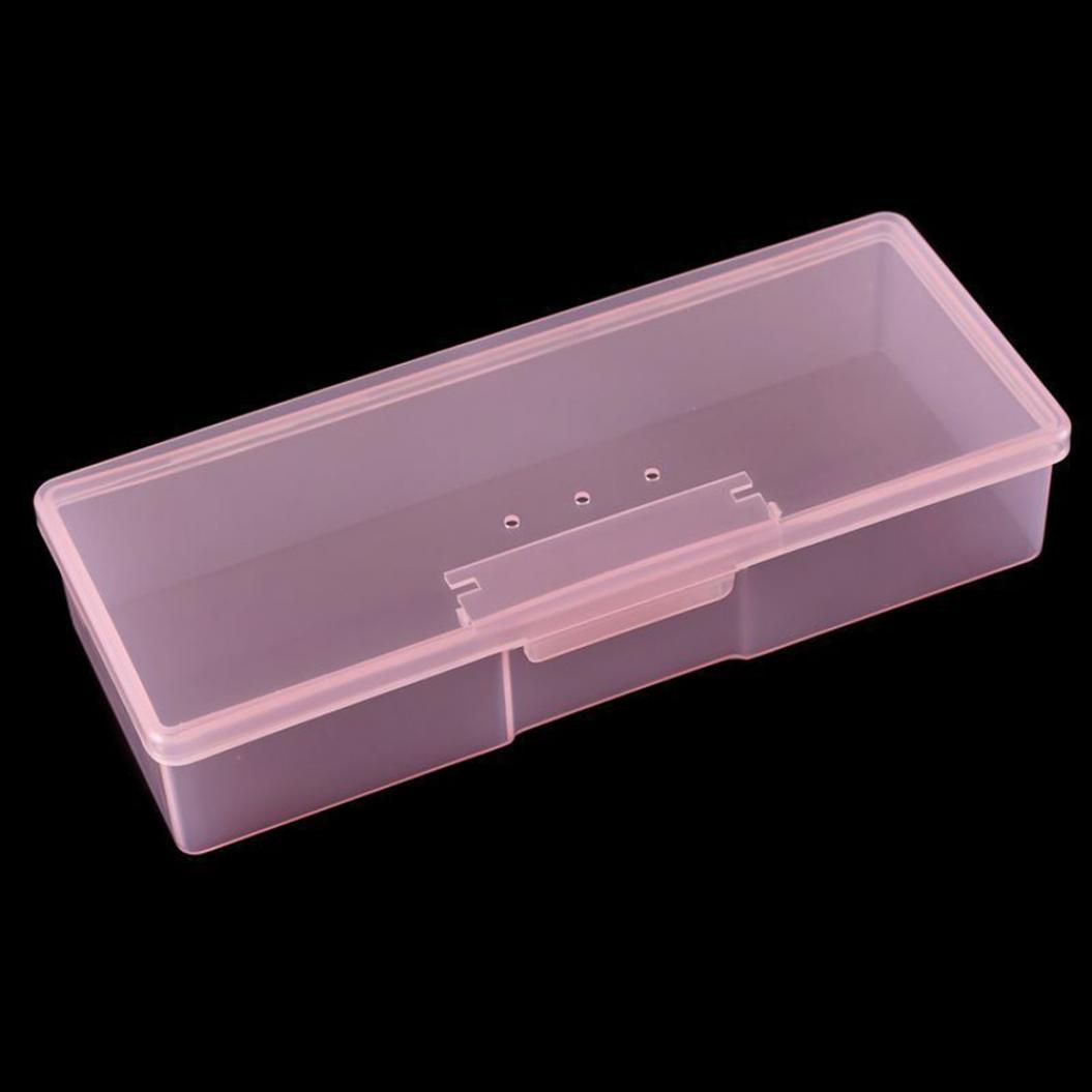 Transparente Nagelzubehör-Pinsel-Set-Aufbewahrungsbox, Kunststoffbehälter, Organizer-Etui rosa von Joom DACH