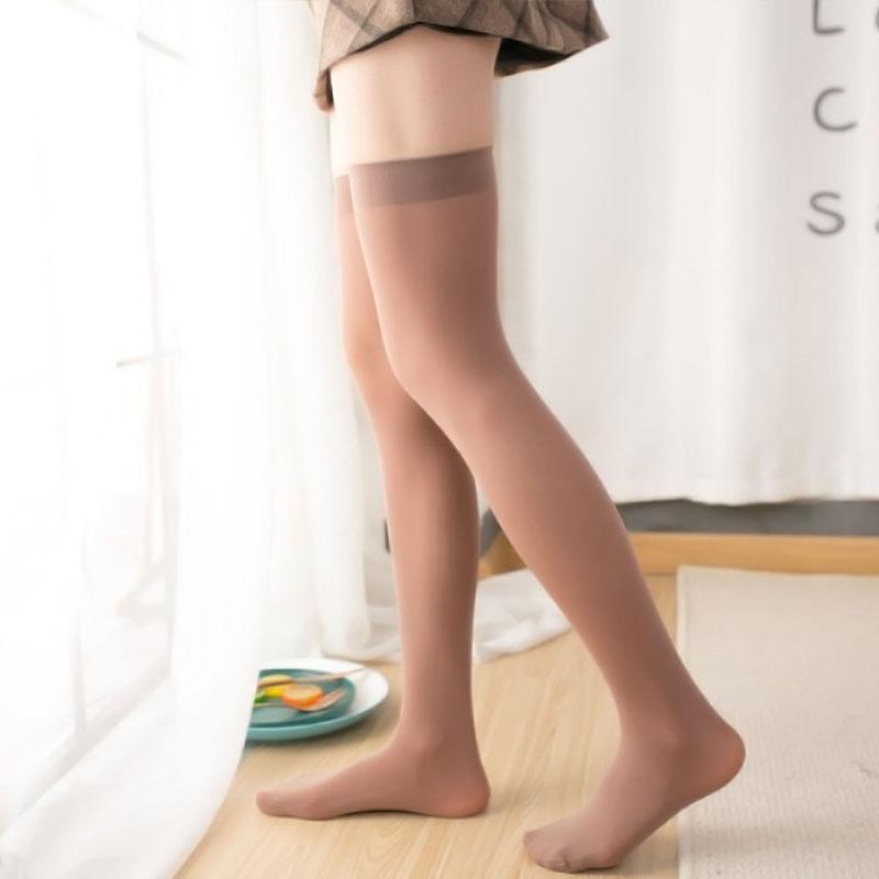 Transparente Overknee-Socken für Damen, rutschfeste Samtstrümpfe, Oberschenkelhoch, Bonbonfarbene halterlose Strümpfe, Cosplay 55cm von Joom DACH