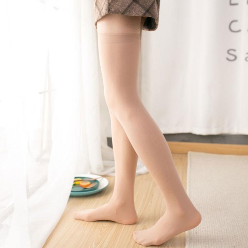 Transparente Overknee-Socken für Damen, rutschfeste Samtstrümpfe, Oberschenkelhoch, Bonbonfarbene halterlose Strümpfe, Cosplay 55cm von Joom DACH