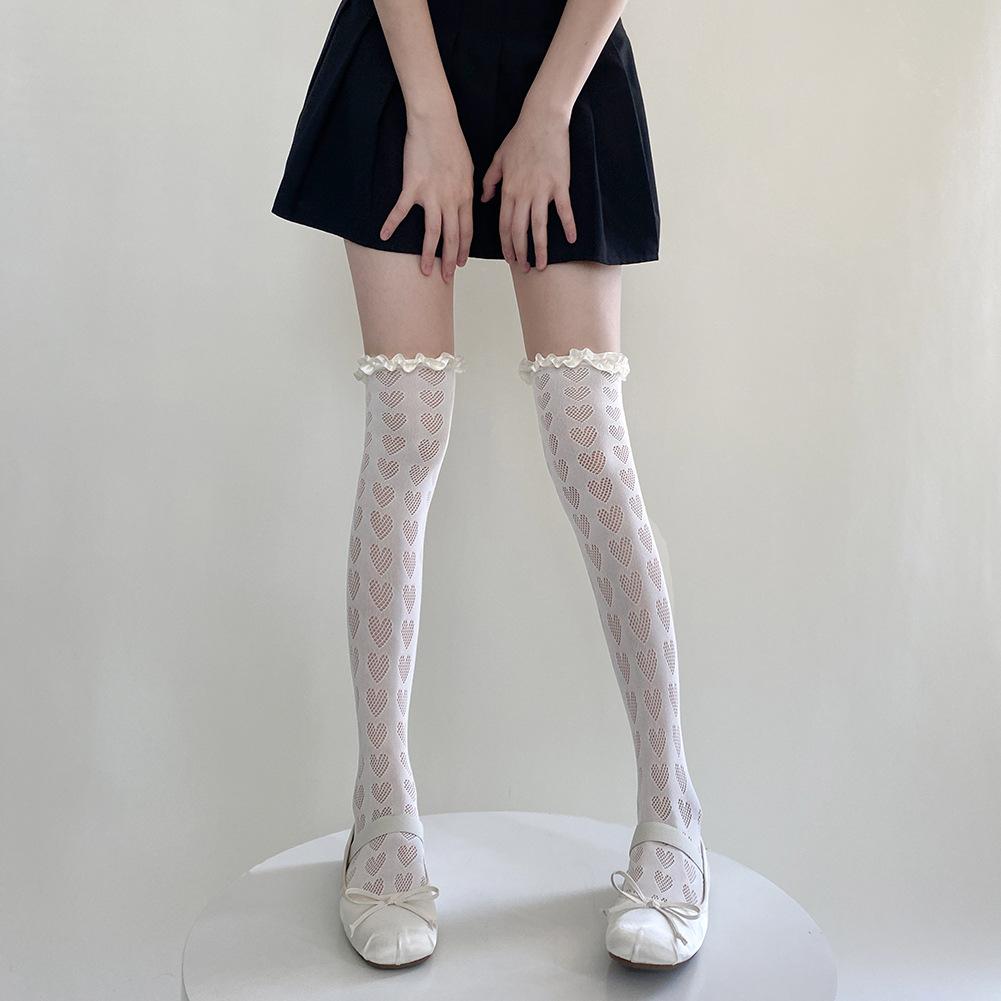 Transparente japanische Stil Oberschenkel hohe Strümpfe Frauen Mädchen Lolita Kniestrümpfe Sommer ultradünne Nylon lange Socken Strümpfe von Joom DACH
