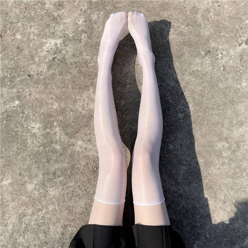 Transparente japanische Stil Oberschenkel hohe Strümpfe Frauen Mädchen Lolita Kniestrümpfe Sommer ultradünne Nylon lange Socken Strümpfe von Joom DACH